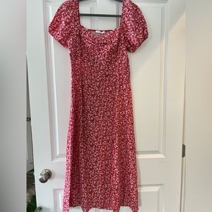 Summer dress, red flowers